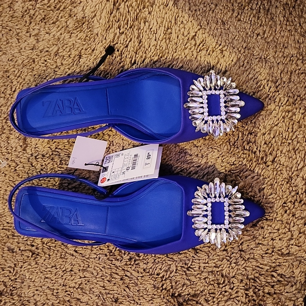 Zara sparkly jewel heeled sandals